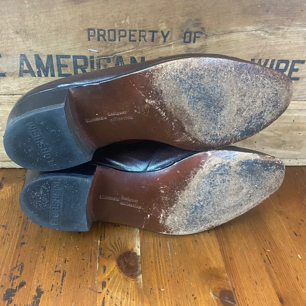 Florsheim Designer Collection Mens 8.5 D Brown‎ Leather Loafer Dress Shoes